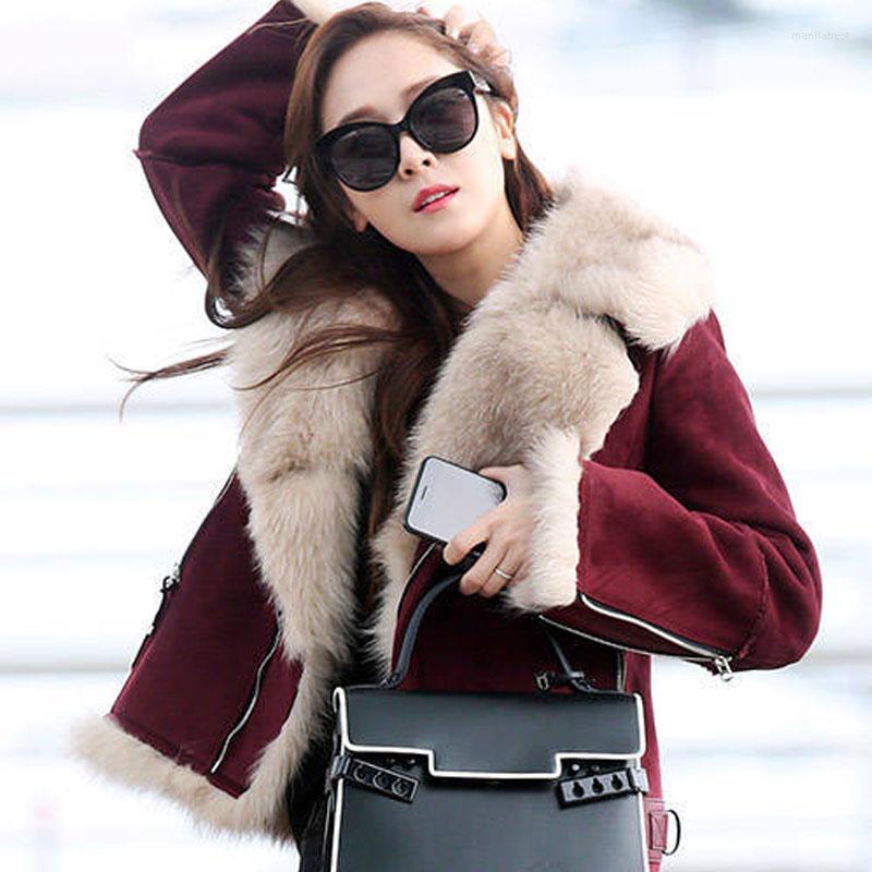 Women' Fur Jacket Arrival Faux Wide-waisted Full 2022 Winter Women' Coat Fashion Warm Collar Stitching Zipper Sleeve, Burgundy
Women' Fur Jacket Arrival Faux Wide-waisted Full 2022 Winter Women' Coat Fashion Warm Collar Stitching Zipper Sleeve, Burgundy