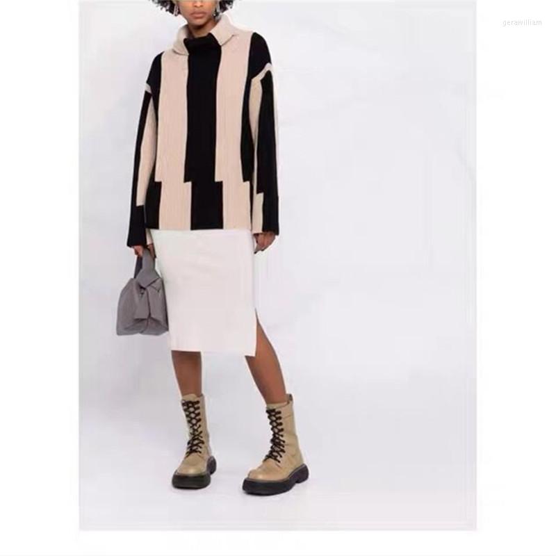 Women' Sweaters Women Turtleneck Stripes Knitted Sweaater Long Sleeve Ladies Loose Casual Knitwear Pullover Tops Female Jumper, Sweater
Women' Sweaters Women Turtleneck Stripes Knitted Sweaater Long Sleeve Ladies Loose Casual Knitwear Pullover Tops Female Jumper, Sweater