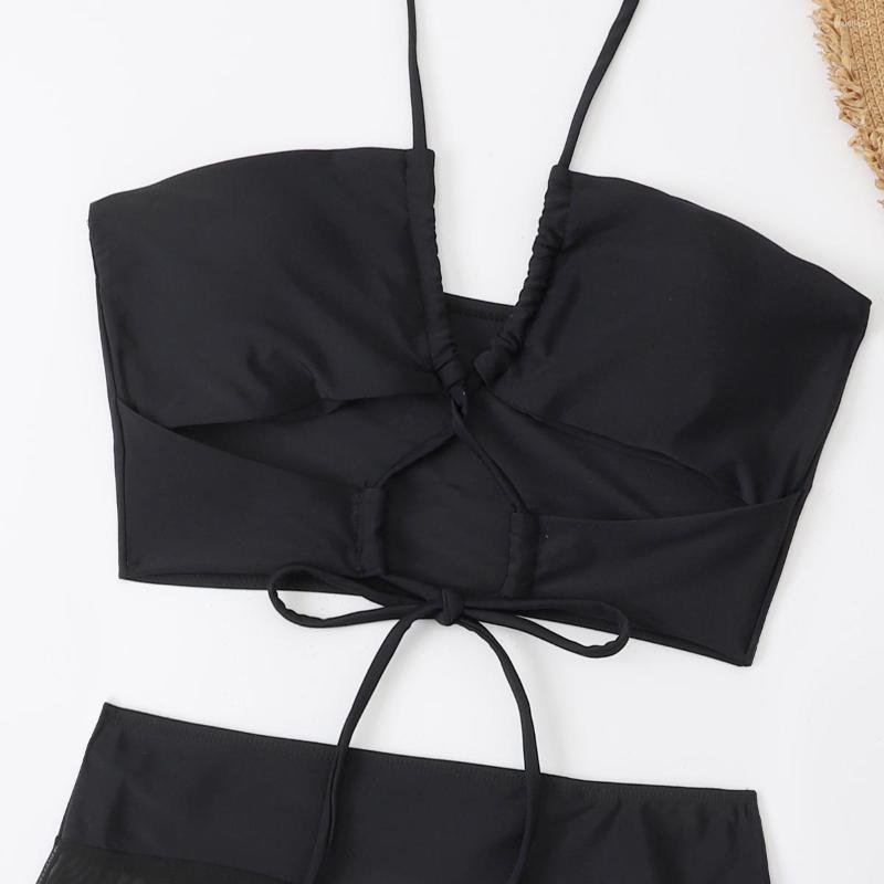 Women' Swimwear Sexy Black Halter Beachwear 2022 Solid Color Sling Bikini Three-piece Outer Mini Skirt Thong Bather Women Bathing Suit
Women' Swimwear Sexy Black Halter Beachwear 2022 Solid Color Sling Bikini Three-piece Outer Mini Skirt Thong Bather Women Bathing Suit