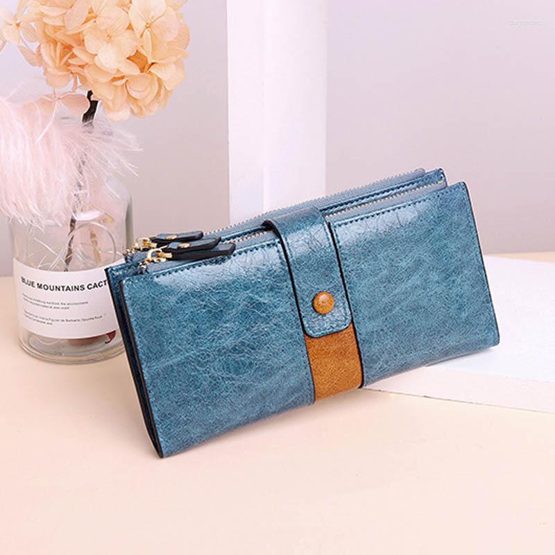 Wallets 2022 Women's Long Portable Wallet Large Capacity Double Zipper Purses Mobile Phone Coin Bag Coin-pockets, Blue
Wallets 2022 Women's Long Portable Wallet Large Capacity Double Zipper Purses Mobile Phone Coin Bag Coin-pockets, Blue