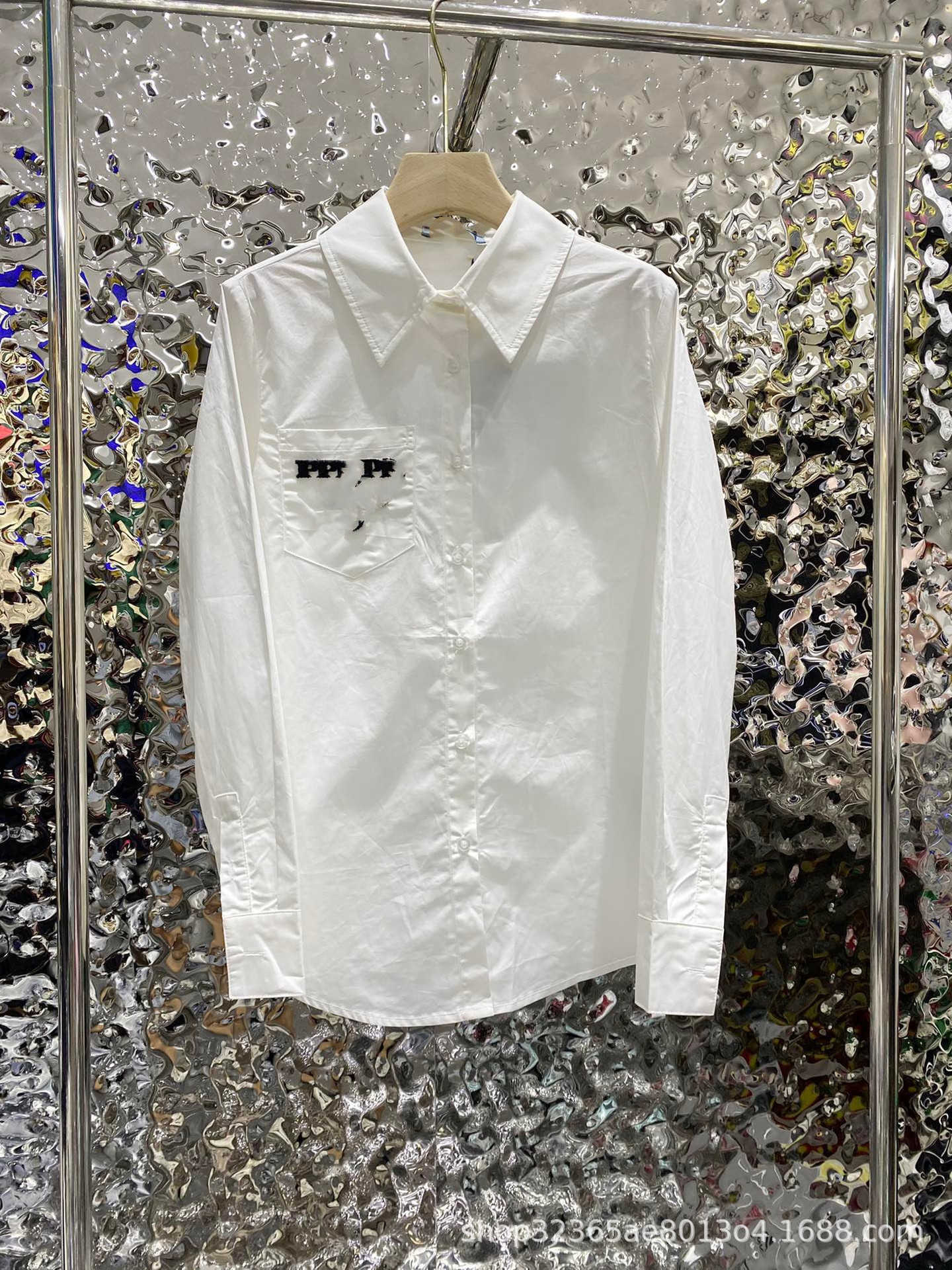 Women' Blouses & Shirts Autumn New Style Pocket Jacquard Shirt Simple Loose Slouchy Top, White
Women' Blouses & Shirts Autumn New Style Pocket Jacquard Shirt Simple Loose Slouchy Top, White