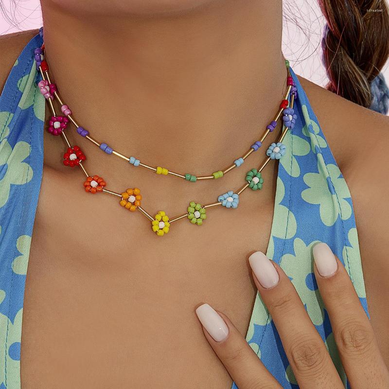 Choker Cute Korean Colorful Beads Handmade Flowers Gold For Women Fashion Bohemia Seed Necklace Boho Collar Accessories
Choker Cute Korean Colorful Beads Handmade Flowers Gold For Women Fashion Bohemia Seed Necklace Boho Collar Accessories