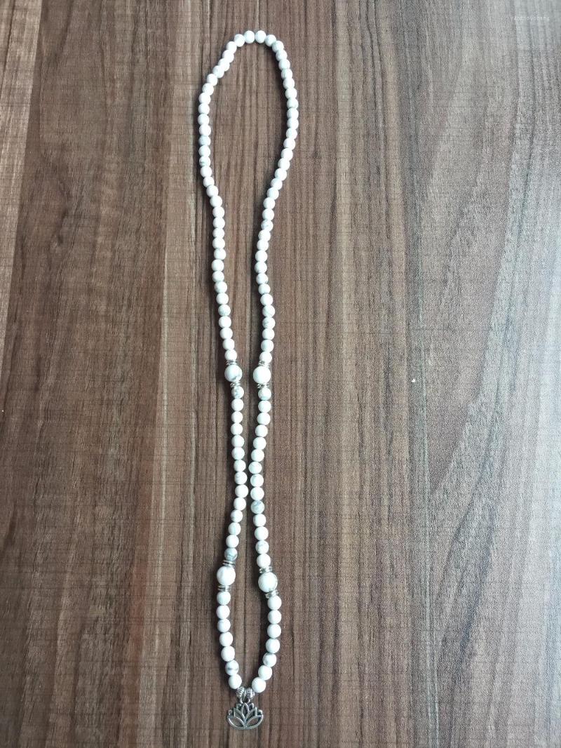Strand 108 Mala Beads White Howlite Bracelet 4 Laps Bracelets Lotus Pendant Prayer Yoga
Strand 108 Mala Beads White Howlite Bracelet 4 Laps Bracelets Lotus Pendant Prayer Yoga