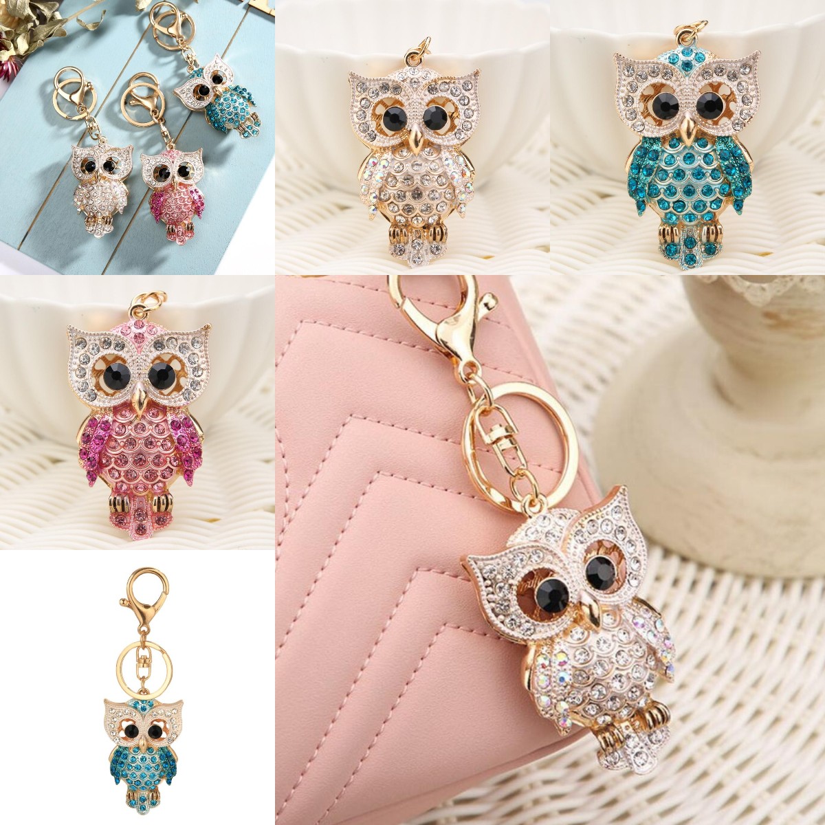 Fashion Owl Diamond Keychain Finish Colored Rhinestone Crystal Keyring Full Diamond Mosaic Women Bag Pendant Handmade Gifts
Fashion Owl Diamond Keychain Finish Colored Rhinestone Crystal Keyring Full Diamond Mosaic Women Bag Pendant Handmade Gifts