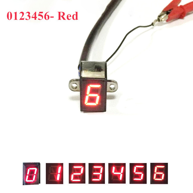 0-6/N-6/NR-5 Speed Black Universal Motorcycle Digital Display LED Off-road Motorc Light Neutral Gear Indicator