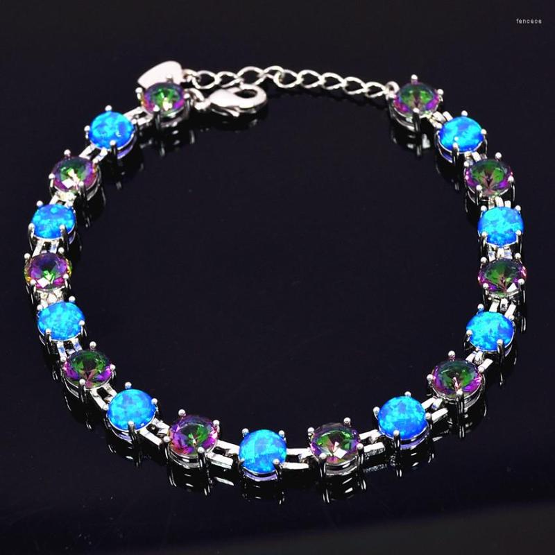 Link Bracelets Cubic Zircon Luck Charm Blue Fire Opal Bracelet 925 Sterling Sliver Jewelry For Women Friendship JewelryBNT16031304
Link Bracelets Cubic Zircon Luck Charm Blue Fire Opal Bracelet 925 Sterling Sliver Jewelry For Women Friendship JewelryBNT16031304