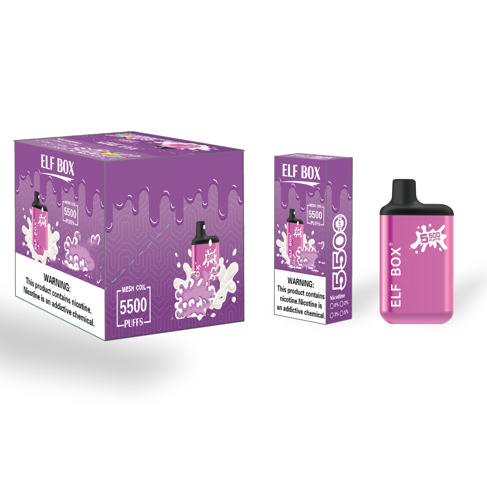 Real Elf Box BC5500 disposable electronic cigarette 5500 puffVape13ml capacity with 650mAh rechargeable battery network wire puff stick
Real Elf Box BC5500 disposable electronic cigarette 5500 puffVape13ml capacity with 650mAh rechargeable battery network wire puff stick