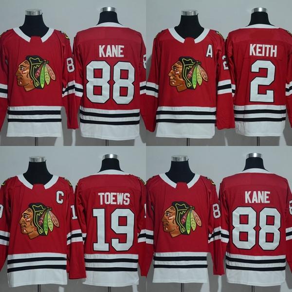College wear Mens Chicago Blackhawks 2 Duncan Keith 19 Jonathan Toews 88 Patrick Kane Red New Brand 100% Stitched Ice Hockey Jersey Size S-3
College wear Mens Chicago Blackhawks 2 Duncan Keith 19 Jonathan Toews 88 Patrick Kane Red New Brand 100% Stitched Ice Hockey Jersey Size S-3