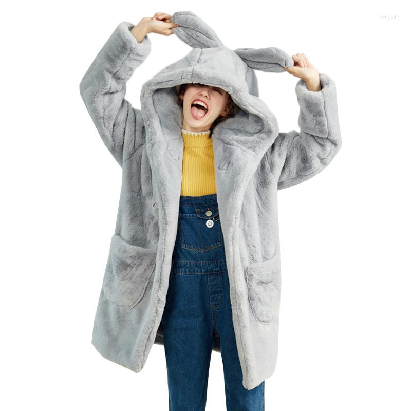 Women' Fur Winter Faux Coat Ears Hooded Soft Thick Pink Grey Jacket Women Female Horn Button Plush Coats, Gray
Women' Fur Winter Faux Coat Ears Hooded Soft Thick Pink Grey Jacket Women Female Horn Button Plush Coats, Gray