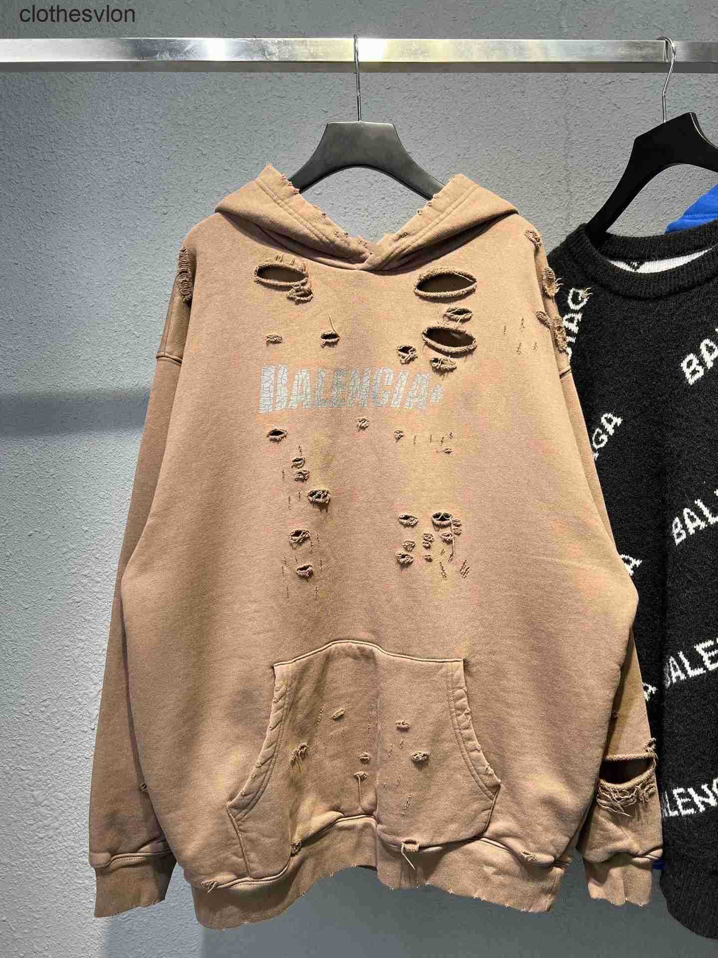 Designer Hoodies Balenciga Sweater House Mens b Water Washing Band Art Broken Fleece Loose High Texture Worn Hoodie, Camel
Designer Hoodies Balenciga Sweater House Mens b Water Washing Band Art Broken Fleece Loose High Texture Worn Hoodie, Camel