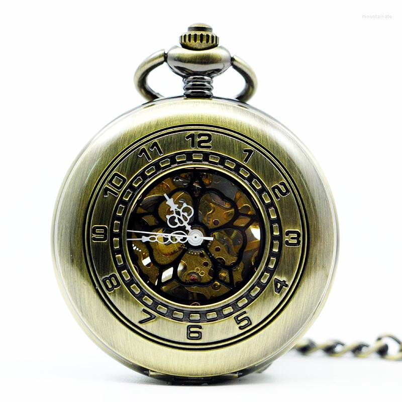 Pocket Watches 10pcs/lot Vintage Hollow Case With Arabic Numerals Steampunk Skeleton Mechanical Hand Wind Fob Chain For Men Women PJX1294, Bronze
Pocket Watches 10pcs/lot Vintage Hollow Case With Arabic Numerals Steampunk Skeleton Mechanical Hand Wind Fob Chain For Men Women PJX1294, Bronze