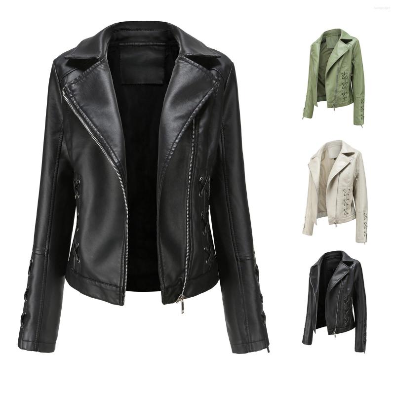 Women' Leather Women Pu Jacket Lapel Zipper Soft Motorcycle Short Coat Casual Autumn Slim Streetwear Outwear Jackets #30, Black
Women' Leather Women Pu Jacket Lapel Zipper Soft Motorcycle Short Coat Casual Autumn Slim Streetwear Outwear Jackets #30, Black