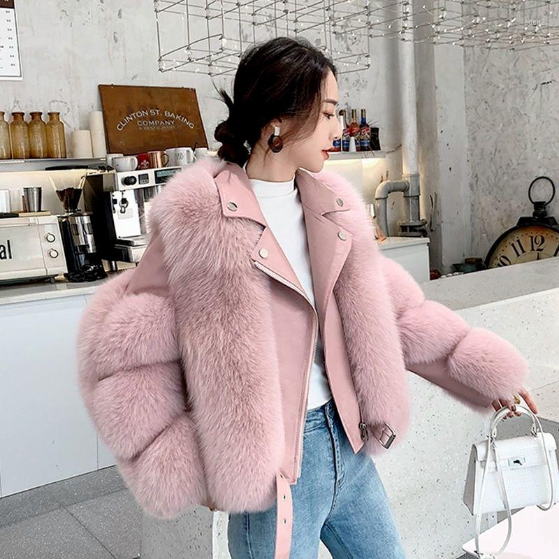 Women's Fur QingWen Fashion Imitation Coats Women Winter Locomotive PU Leather Turn Down Collar Warm Jacket Outwear Stitching Parkas, White
Women's Fur QingWen Fashion Imitation Coats Women Winter Locomotive PU Leather Turn Down Collar Warm Jacket Outwear Stitching Parkas, White