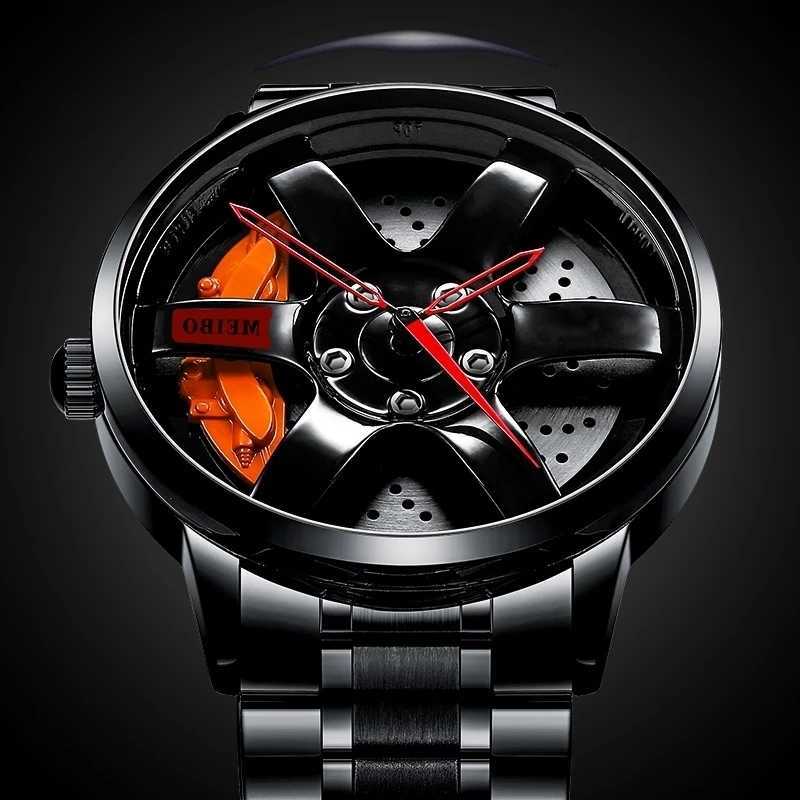 Fashion Mens Car Wheel Watch Luxury Stainls Steel Waterproof Watch For Men Quartz Watch Male Clock Relogio Masculino61P6, Leather red 
Fashion Mens Car Wheel Watch Luxury Stainls Steel Waterproof Watch For Men Quartz Watch Male Clock Relogio Masculino61P6, Leather red