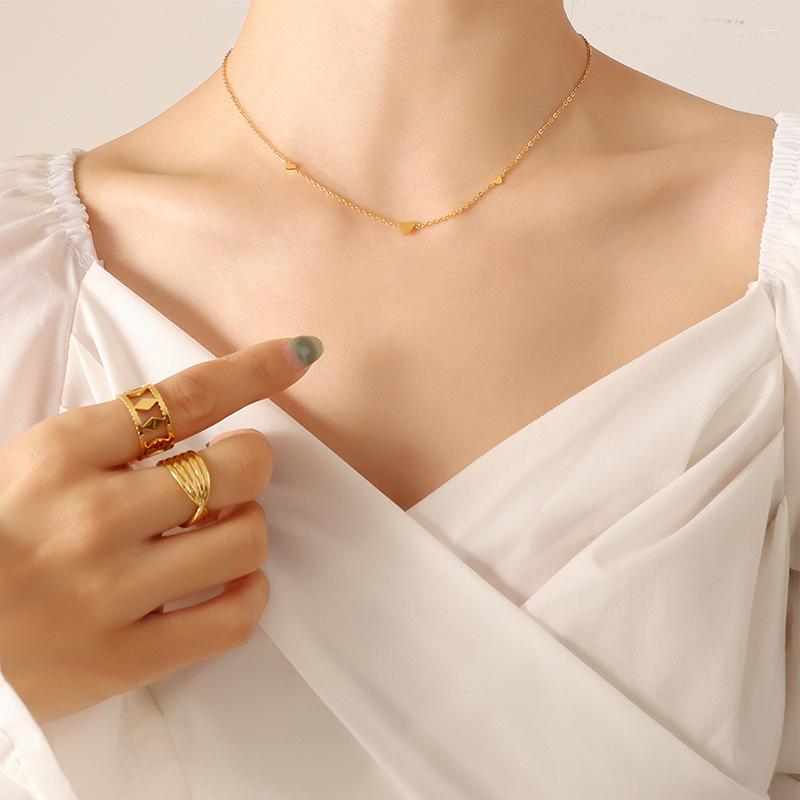 Choker 2022 Minimalist Stainless Steel Gold Color Plated Heart Charms Necklace For Women Girls Clavicle Chain Collar Waterproof Jewelry
Choker 2022 Minimalist Stainless Steel Gold Color Plated Heart Charms Necklace For Women Girls Clavicle Chain Collar Waterproof Jewelry