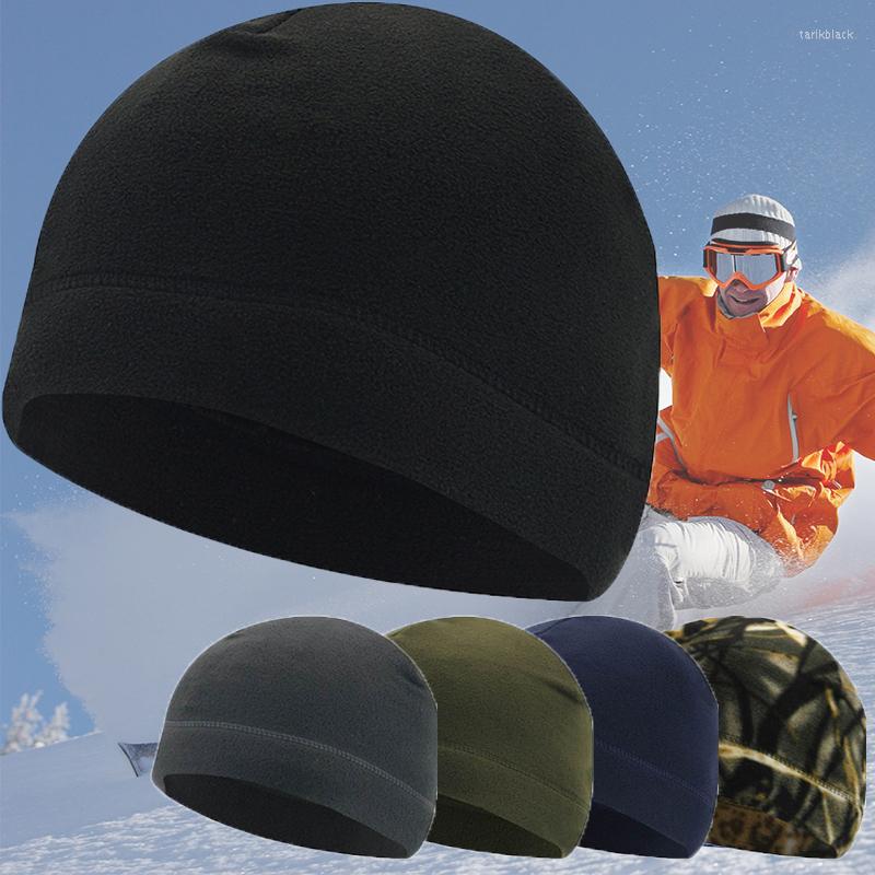 Berets Outdoor Polar Fleece Sports Hat Unisex Winter Solid Color Soft Warm Watch Cap Tough Cycling Skiing Tactical Running, Black 
Berets Outdoor Polar Fleece Sports Hat Unisex Winter Solid Color Soft Warm Watch Cap Tough Cycling Skiing Tactical Running, Black