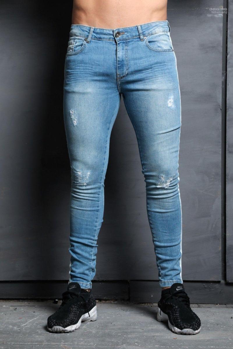 Men's Jeans Men's Plus Size Ripped Skinny Striped High Waist Slim Fit Pencil Pants Four Seasons Male Casual Denim Trousers, Blue
Men's Jeans Men's Plus Size Ripped Skinny Striped High Waist Slim Fit Pencil Pants Four Seasons Male Casual Denim Trousers, Blue