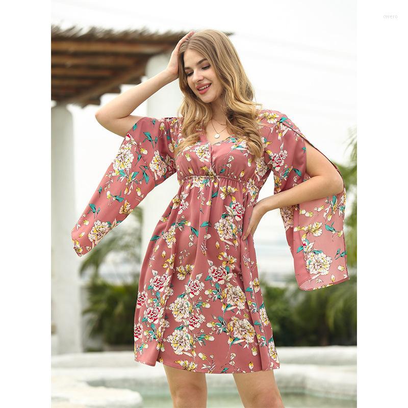 Casual Dresses 2022 Sweet Girl Summer Dress Sexy V-Neck Elastic Waist Floral With Split Sleeves Vacation Bohemian Women's Clothing, Mint
Casual Dresses 2022 Sweet Girl Summer Dress Sexy V-Neck Elastic Waist Floral With Split Sleeves Vacation Bohemian Women's Clothing, Mint