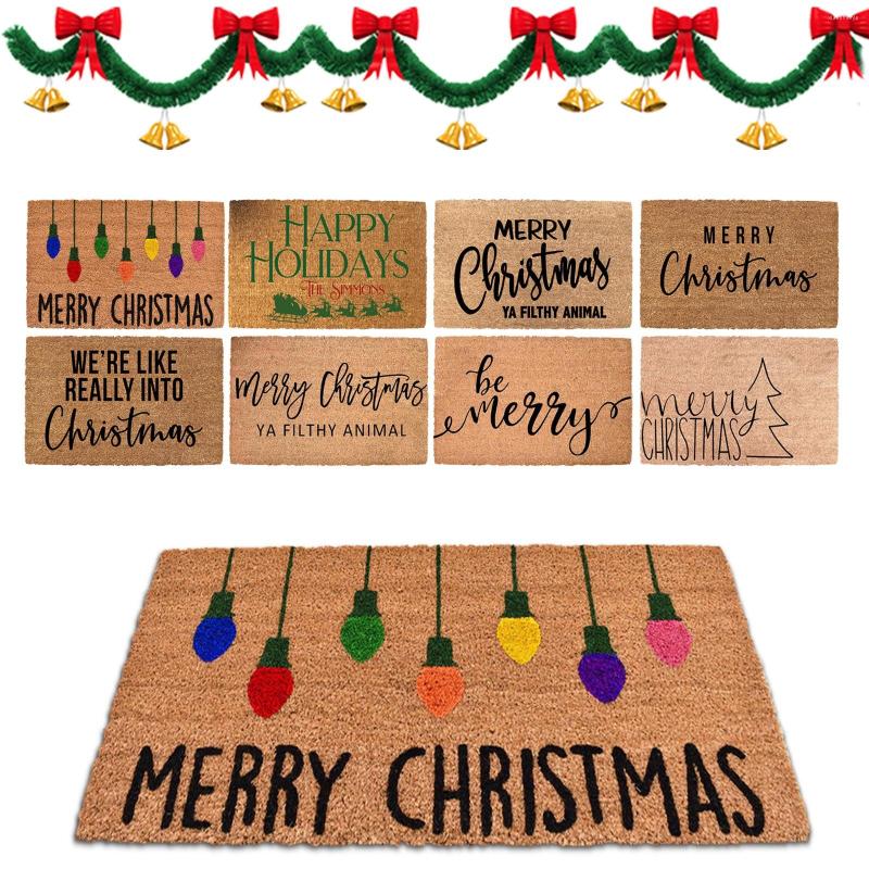 Christmas Decorations Doormat Entrance Welcome Rugs or Stair Kitchen Hallway Carpets Modern Personalized Front Door Decoration Alfombra