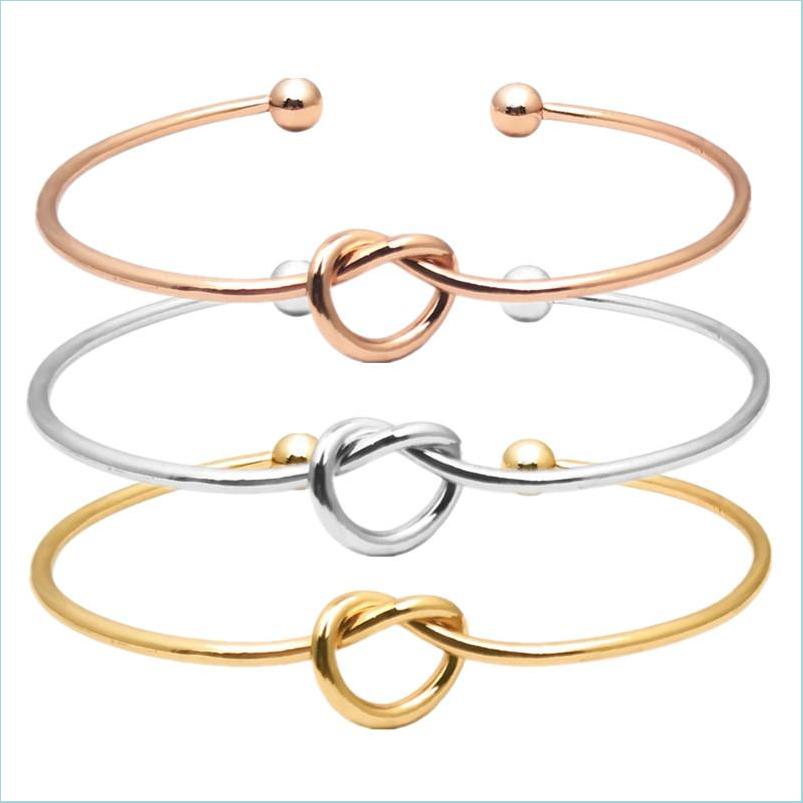Charm Bracelets Adjustable Women Love Knot Bracelet New Fashion Simple Environmental Protection Metal Opening Versatile Temperament Dhlxi
Charm Bracelets Adjustable Women Love Knot Bracelet New Fashion Simple Environmental Protection Metal Opening Versatile Temperament Dhlxi