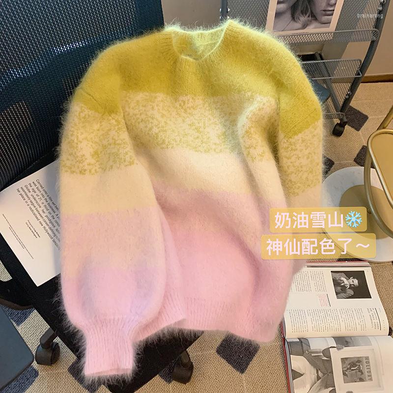 Women' Sweaters Tie Die Women Cute Yellow And Pink Fuzzy Sweater Tops Shirts Wimter Soft Pullover Round Neck Print, Picture shown
Women' Sweaters Tie Die Women Cute Yellow And Pink Fuzzy Sweater Tops Shirts Wimter Soft Pullover Round Neck Print, Picture shown