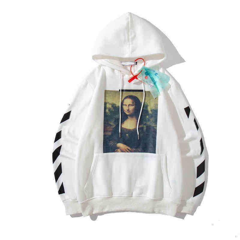Fleece Off Men's Hoodies Mens Classic Loose Offs Sweatshirts Fashion Brand Hoodie Designers Luxury Pullover Back Oil Paint Arrow Women