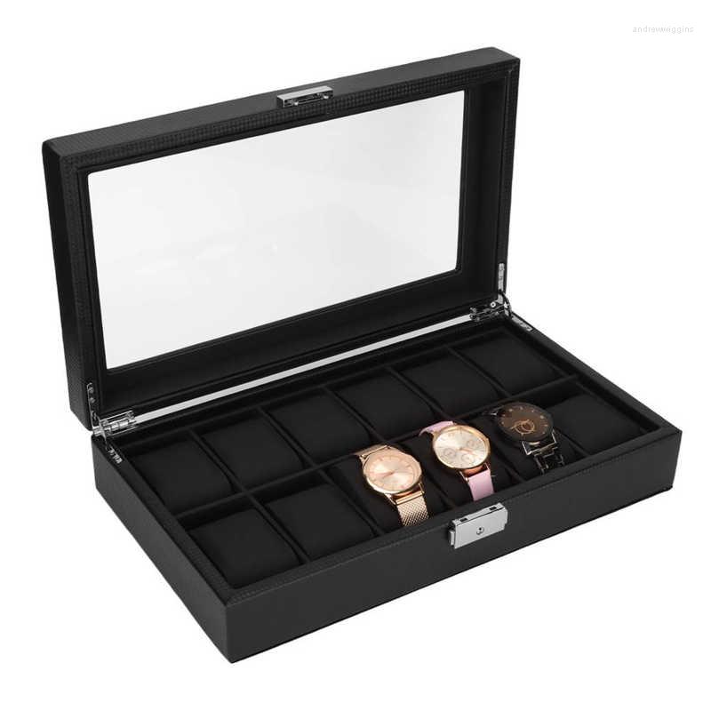 Watch Boxes Case Organizer 12 Slots Black Carbon Fiber Texture Thickened Acrylic Cover Display Storage Box
Watch Boxes Case Organizer 12 Slots Black Carbon Fiber Texture Thickened Acrylic Cover Display Storage Box