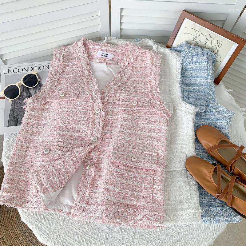 Women's Vests Fashion Vest For Women V-neck Sleeveless Tweed Single-breasted Tassel Waistcoat Topa Mujer Korean Temperament Coat Tops Femme, Army green
Women's Vests Fashion Vest For Women V-neck Sleeveless Tweed Single-breasted Tassel Waistcoat Topa Mujer Korean Temperament Coat Tops Femme, Army green