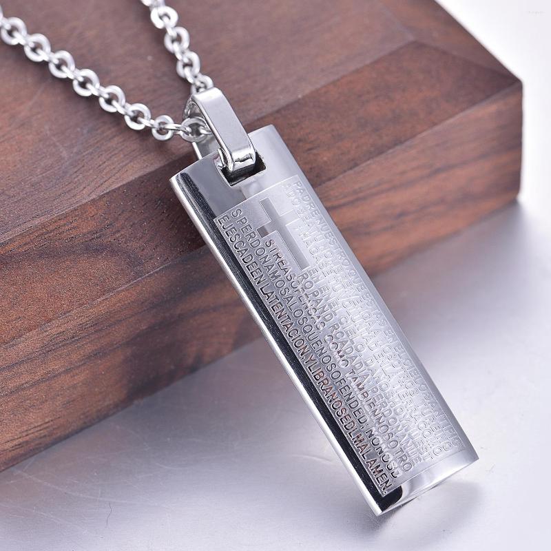Pendant Necklaces Fashion Stainless Steel Jesus Christ Prayer Cross Bible Necklace For Men Jewlery
Pendant Necklaces Fashion Stainless Steel Jesus Christ Prayer Cross Bible Necklace For Men Jewlery