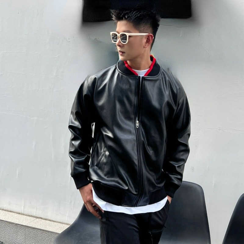 22ss designer jacket autumn winter new red collar edge letter printed leather couple coat zipper cardigan long sleeve top, Black
22ss designer jacket autumn winter new red collar edge letter printed leather couple coat zipper cardigan long sleeve top, Black