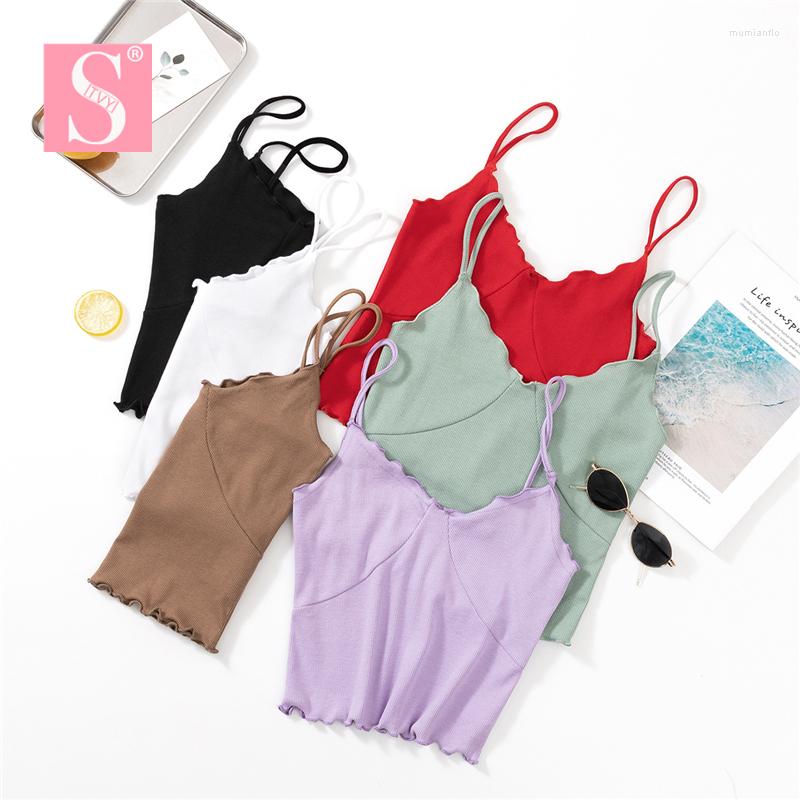Women' Tanks STVY 2022 Summer Women V-neck Agaric Laces Spaghetti Strap Crop Top Ladies Backless Camisole Basic Fashion Sexy Tops, Black
Women' Tanks STVY 2022 Summer Women V-neck Agaric Laces Spaghetti Strap Crop Top Ladies Backless Camisole Basic Fashion Sexy Tops, Black
