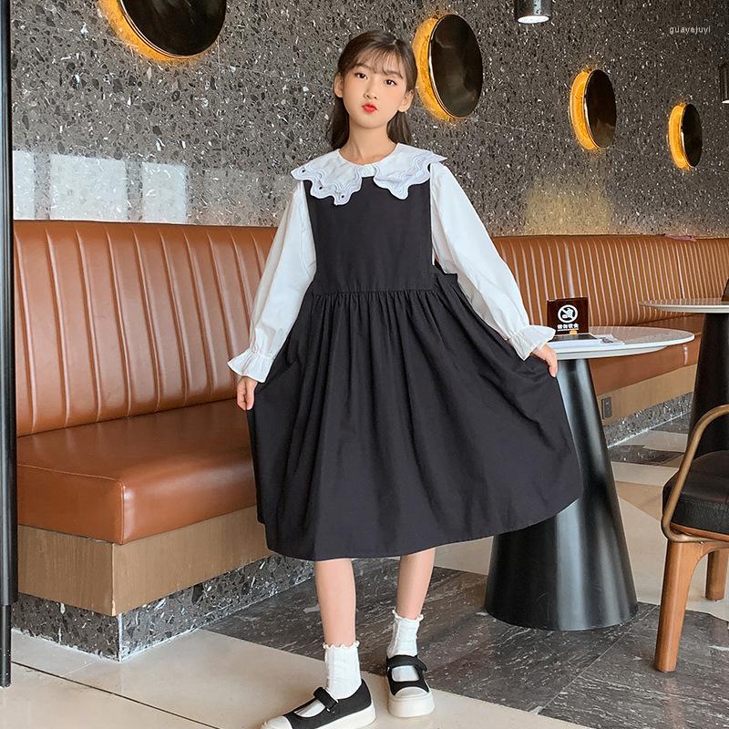 Clothing Sets Autumn Girls Dress Set Cotton Long Sleeve White Shirt Vest Two Pieces Kids Outfit Casual School Teen Children, Black
Clothing Sets Autumn Girls Dress Set Cotton Long Sleeve White Shirt Vest Two Pieces Kids Outfit Casual School Teen Children, Black