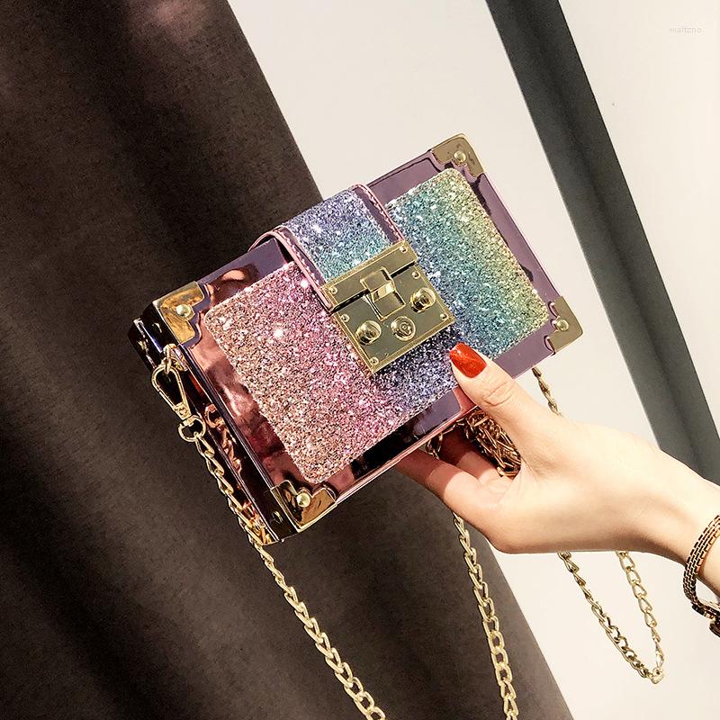 Evening Bags SENDEFN Style Fashion Glitter Sequins Small Box Bag PU Leather Combined Chain Purses Versatile Luxury Crossbody, Black
Evening Bags SENDEFN Style Fashion Glitter Sequins Small Box Bag PU Leather Combined Chain Purses Versatile Luxury Crossbody, Black