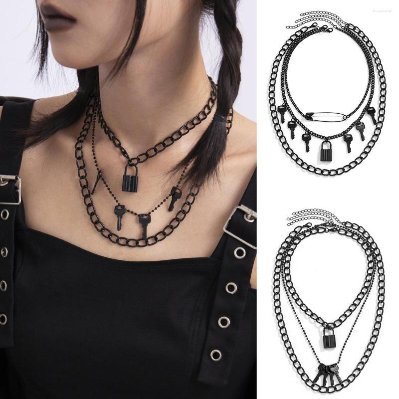 Choker Cool Black Plating Sexy Lock Key Multi Layer Goth Punk Gothic Necklace For Women Hip Hop Bondage Cosplay Collar
Choker Cool Black Plating Sexy Lock Key Multi Layer Goth Punk Gothic Necklace For Women Hip Hop Bondage Cosplay Collar
