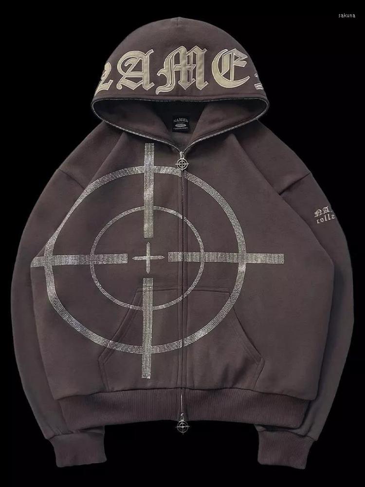 Women' Hoodies 2022 Womens Hip Hop Hoodie High Street Dark Drill Perm Zip Casual Sweatshirt Y2k Goth Punk Harajuku Winter Trend
Women' Hoodies 2022 Womens Hip Hop Hoodie High Street Dark Drill Perm Zip Casual Sweatshirt Y2k Goth Punk Harajuku Winter Trend