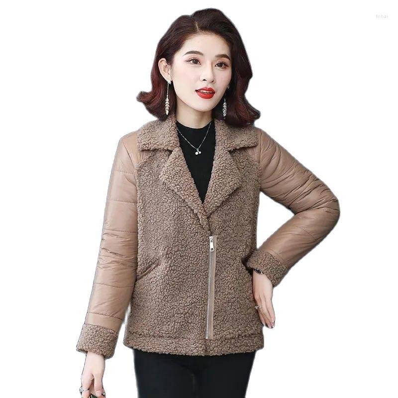 Women's Fur 2022 Imitate Lamb Velvet Women's Cotton Coat Splicing Leather Hair Clothing Body Ladies Jacket Winter Short Female Outerwear, Black
Women's Fur 2022 Imitate Lamb Velvet Women's Cotton Coat Splicing Leather Hair Clothing Body Ladies Jacket Winter Short Female Outerwear, Black