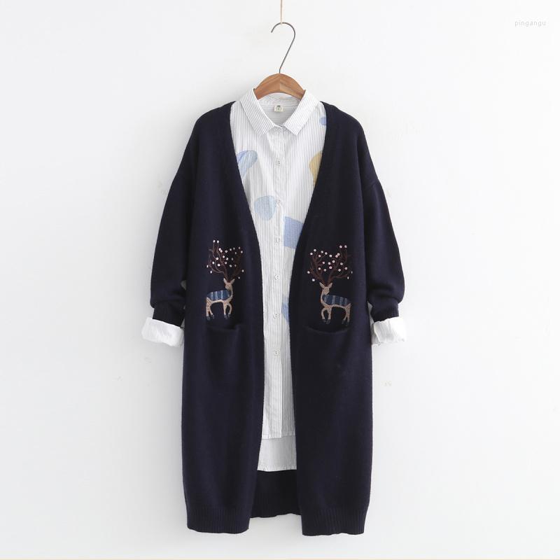 Women's Knits Europe Knit Cardigan Tops 2022 Christmas Deer Embroidery Women Knitwear Clothing High Quality Autumn And Winter Long Sweater, Beige
Women's Knits Europe Knit Cardigan Tops 2022 Christmas Deer Embroidery Women Knitwear Clothing High Quality Autumn And Winter Long Sweater, Beige