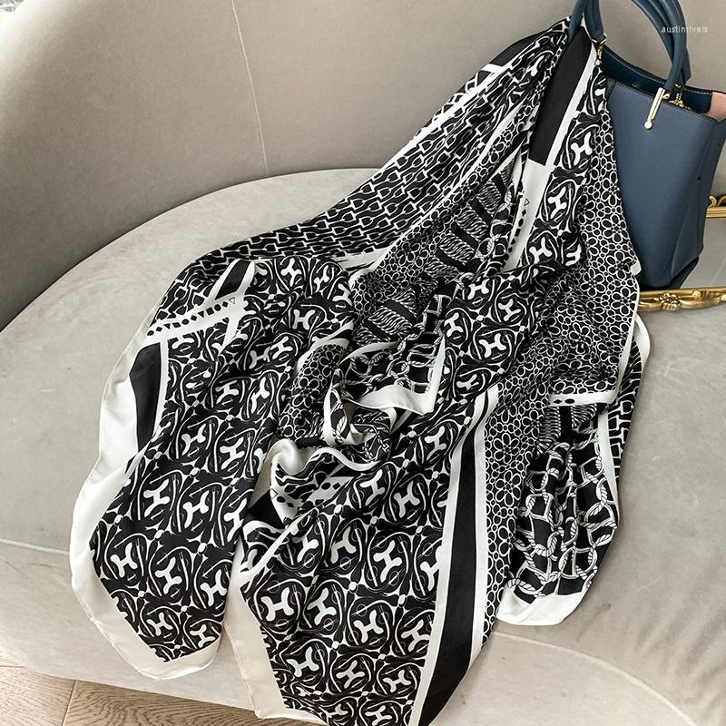 Scarves 2022 Print Silk Scarfs Fashion Satin Neckerchief Letter Beach Towel Ladies Sunscreen Luxury 180X90CM Shawls
Scarves 2022 Print Silk Scarfs Fashion Satin Neckerchief Letter Beach Towel Ladies Sunscreen Luxury 180X90CM Shawls