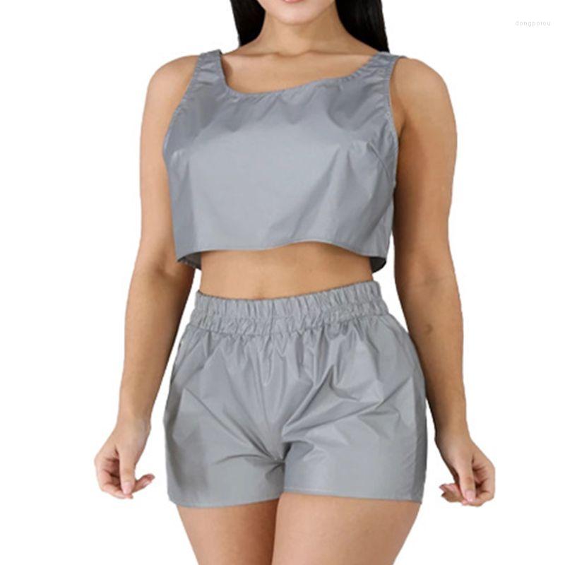 Women' Tracksuits Women 2Pcs Outfit Set Sexy Reflective Sleeveless Crop Top Shorts Club Tracksuit F42F, Picture shown
Women' Tracksuits Women 2Pcs Outfit Set Sexy Reflective Sleeveless Crop Top Shorts Club Tracksuit F42F, Picture shown