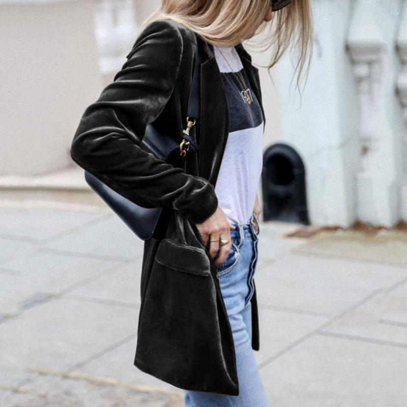 Women' Suits Stylish Jacket Temperament Blazer Coat Turndown Collar All Match Relaxed Fit Open Stitch, Black
Women' Suits Stylish Jacket Temperament Blazer Coat Turndown Collar All Match Relaxed Fit Open Stitch, Black