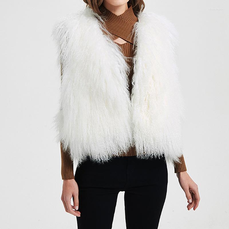 Women's Vests CX-G-B-191E Quality White Mongolian Lamb Fur Jacket Lambskin Real Gilet For Women, Beige
Women's Vests CX-G-B-191E Quality White Mongolian Lamb Fur Jacket Lambskin Real Gilet For Women, Beige