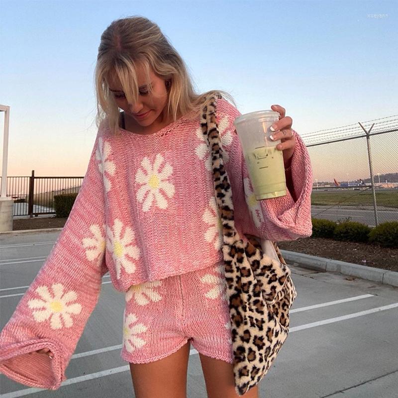 Women's Tracksuits Ardm Casual Floral Knitted Sweater Shorts Sets Fashion Loose Tops Women 2022 Sweet Autumn And Winter Thick Two Piece Set, Brown
Women's Tracksuits Ardm Casual Floral Knitted Sweater Shorts Sets Fashion Loose Tops Women 2022 Sweet Autumn And Winter Thick Two Piece Set, Brown