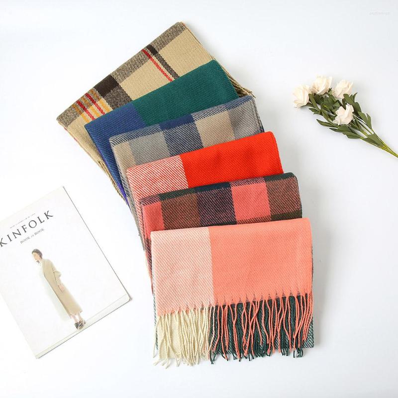 Scarves Unisex Plaid Cashmere Winter Thick Warm Pashmina Shawls Long Tassel Wraps Grid Ski Climbing Female Bandana Man
Scarves Unisex Plaid Cashmere Winter Thick Warm Pashmina Shawls Long Tassel Wraps Grid Ski Climbing Female Bandana Man