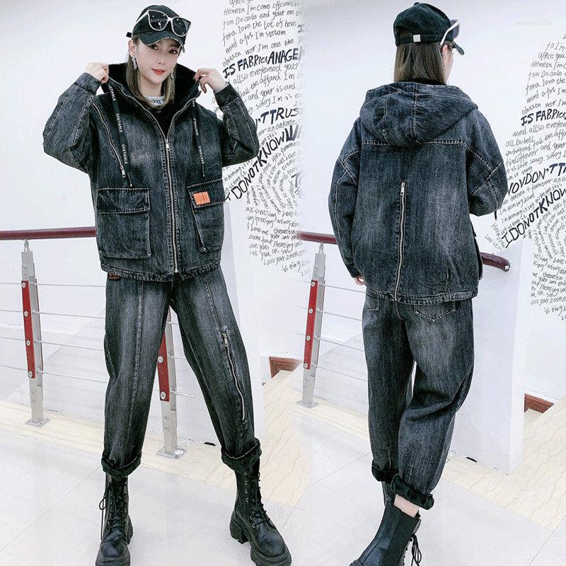 Women's Two Piece Pants Woman Denim Jacket Fashion And Long Pant Female Suits Liner Slim Wear Clothes Outfits Ladies Sweatshirt Sets G46, Heihuise
Women's Two Piece Pants Woman Denim Jacket Fashion And Long Pant Female Suits Liner Slim Wear Clothes Outfits Ladies Sweatshirt Sets G46, Heihuise