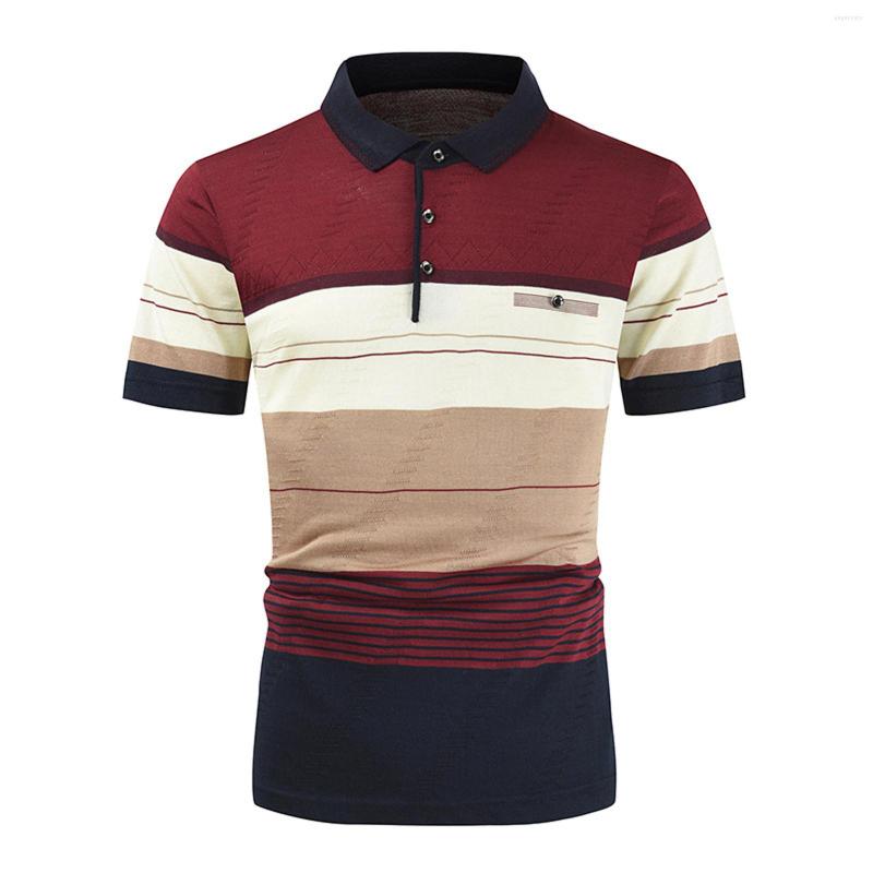 Men's Polos 2022 Fashion Stripe Men Short Sleeve Polo Shirts Casual Turn-down Collar Button Design Tops Summer Harajuku Streetwear, Khaki
Men's Polos 2022 Fashion Stripe Men Short Sleeve Polo Shirts Casual Turn-down Collar Button Design Tops Summer Harajuku Streetwear, Khaki