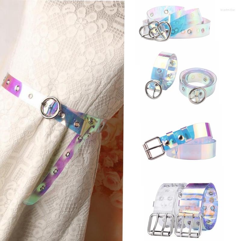 Belts Laser Women Belt Holographic Clear Waist Metal Pin Buckle Transparent For Waistband, Black
Belts Laser Women Belt Holographic Clear Waist Metal Pin Buckle Transparent For Waistband, Black