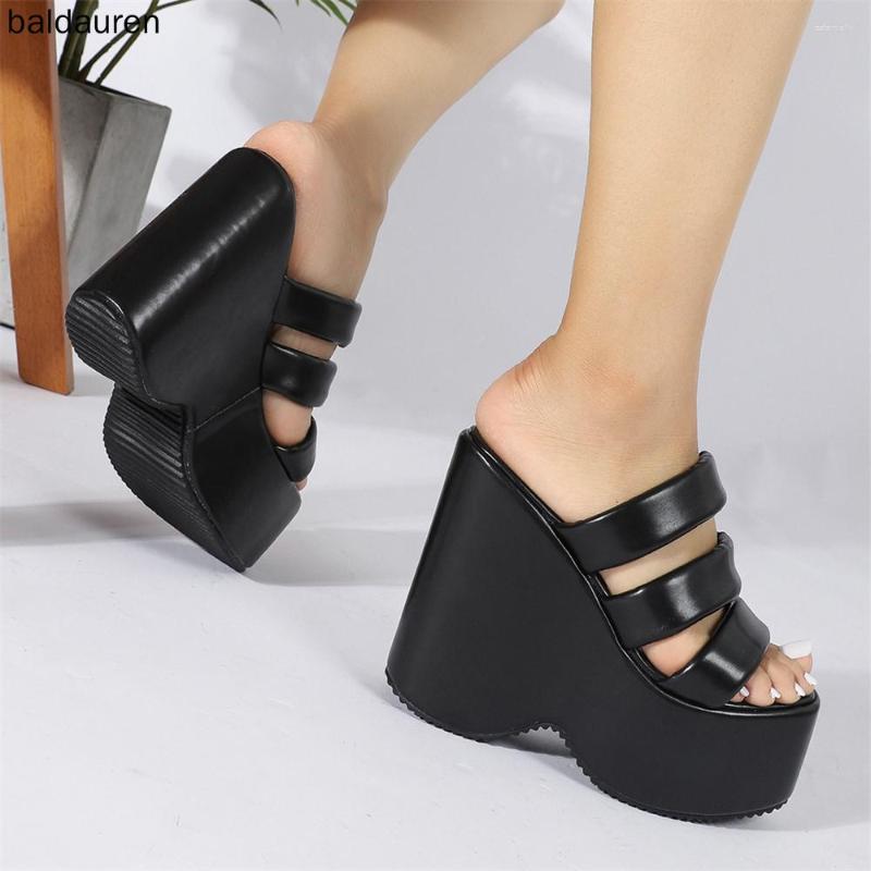 Sandals Baldauren Women Slippers High Heels Open Toe Fashion Slip On Wedge Platform Black Heel
Sandals Baldauren Women Slippers High Heels Open Toe Fashion Slip On Wedge Platform Black Heel