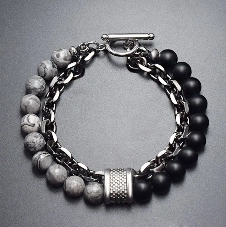 Fashionable Chain Applicable to various occasions Men's Tiger Eye Stone Bead Bracelet Stainless Steel Bracelet Male Jewelry
Fashionable Chain Applicable to various occasions Men's Tiger Eye Stone Bead Bracelet Stainless Steel Bracelet Male Jewelry