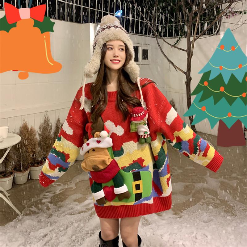 Women's Sweaters Christmas Festival Happy Pullover Sweater Women Tide O-Neck Chic Three-Dimensional Doll Knitwear Mujer Christma Gift Tops, Blue
Women's Sweaters Christmas Festival Happy Pullover Sweater Women Tide O-Neck Chic Three-Dimensional Doll Knitwear Mujer Christma Gift Tops, Blue