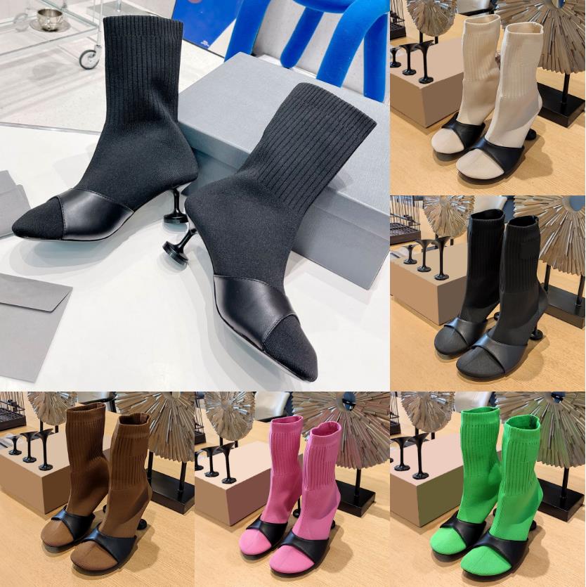2022 Sock 50mm Bootie for Women Boot smooth calfskin and black recycled knit Fashion designe Printing near yellow white bei ge grey Stretch Boot Half still, Color 7
2022 Sock 50mm Bootie for Women Boot smooth calfskin and black recycled knit Fashion designe Printing near yellow white bei ge grey Stretch Boot Half still, Color 7
